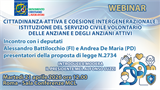 Webinar: Cittadinanza attiva e coesione intergenerazionale - Istituzione del Servizio Civile...